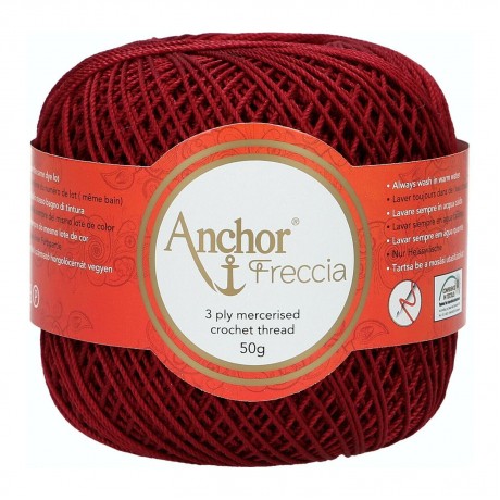 Novelo de linha Freccia nº 12 cor 044 Bordeux 50gr